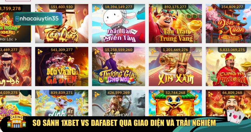 So sánh 1xBet vs Dafabet qua giao diện và trải nghiệm